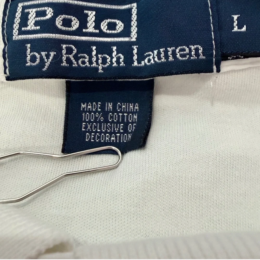Polo Ralph Lauren Polo Shirt Men Large White Classic Soft Cotton Glf Preppy Pony